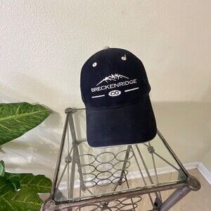 NWOT Breckenridge hat Otto mountain ski logo Black cap hat adjustable dad hat